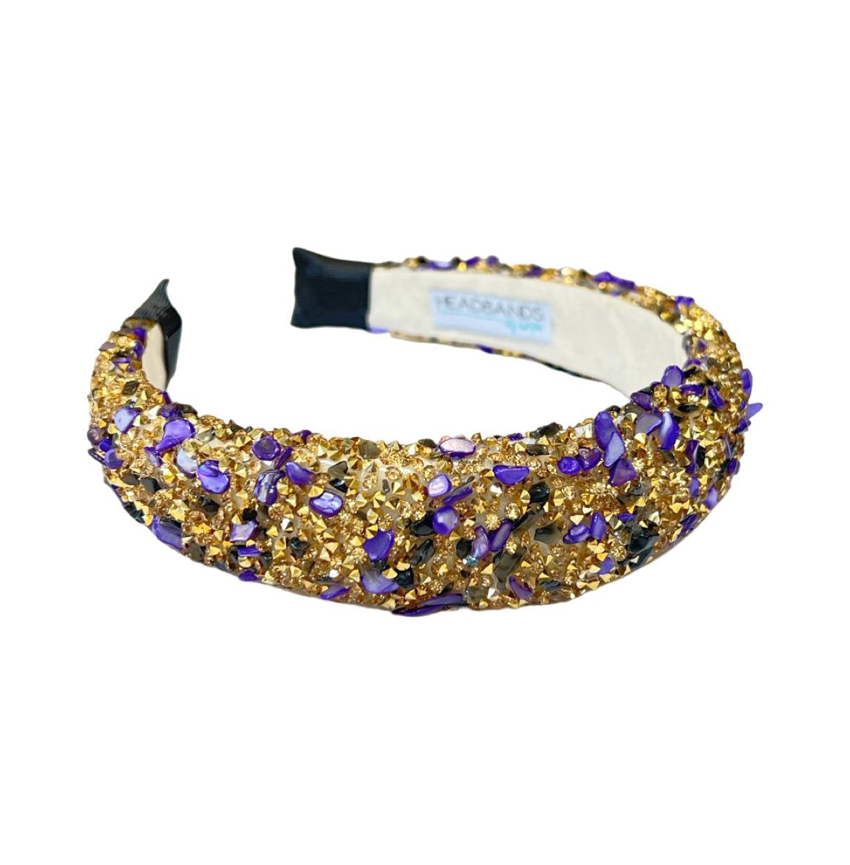 Women's All That Glitters Headband - Purple + Gold - Purple + gold