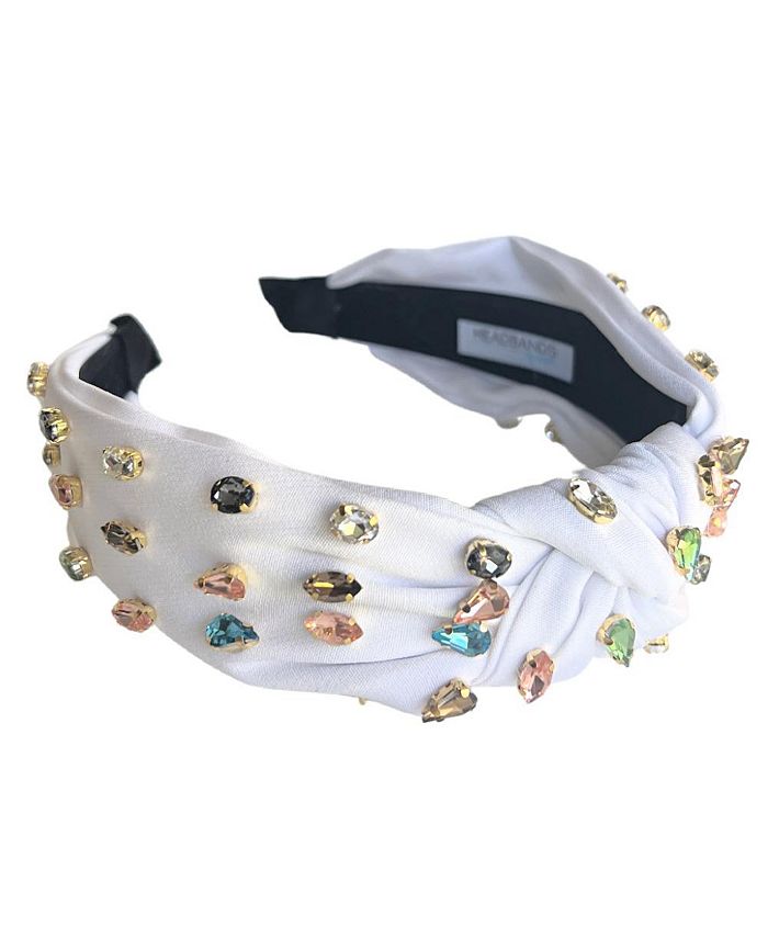 Headbands of Hope Women's Traditional Knot Headband White Gem Macy's