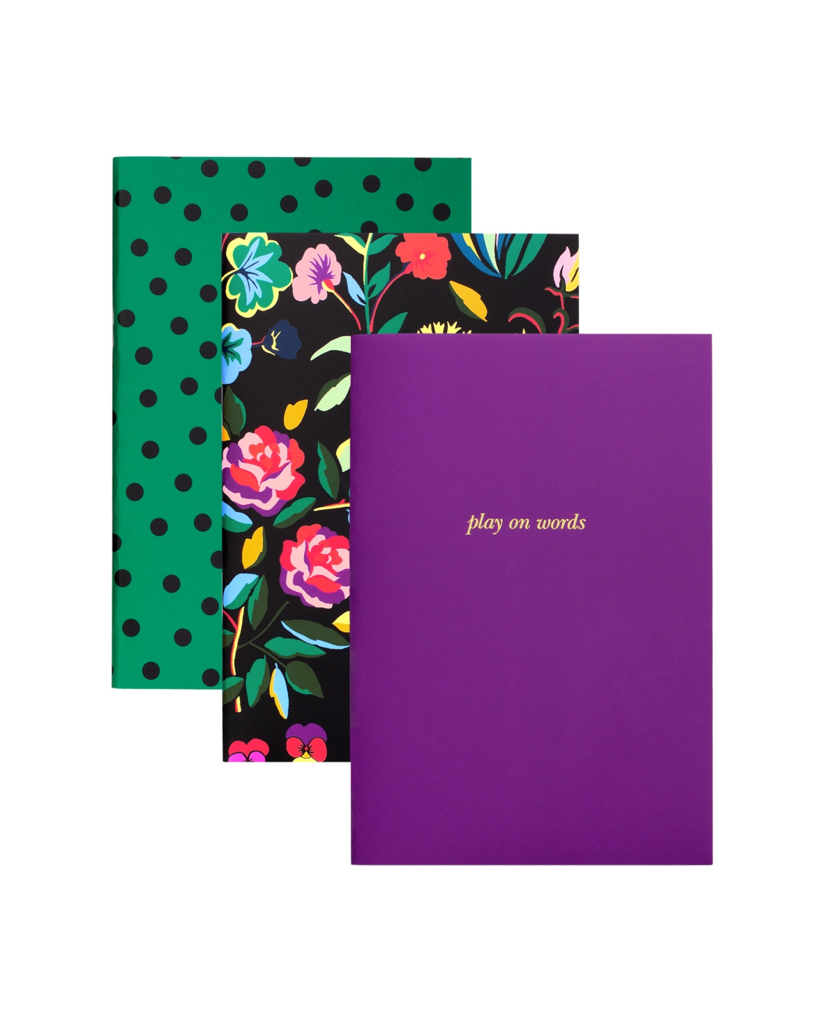 Kate Spade Triple Notebook, Set Of 3 In Autumn Floral