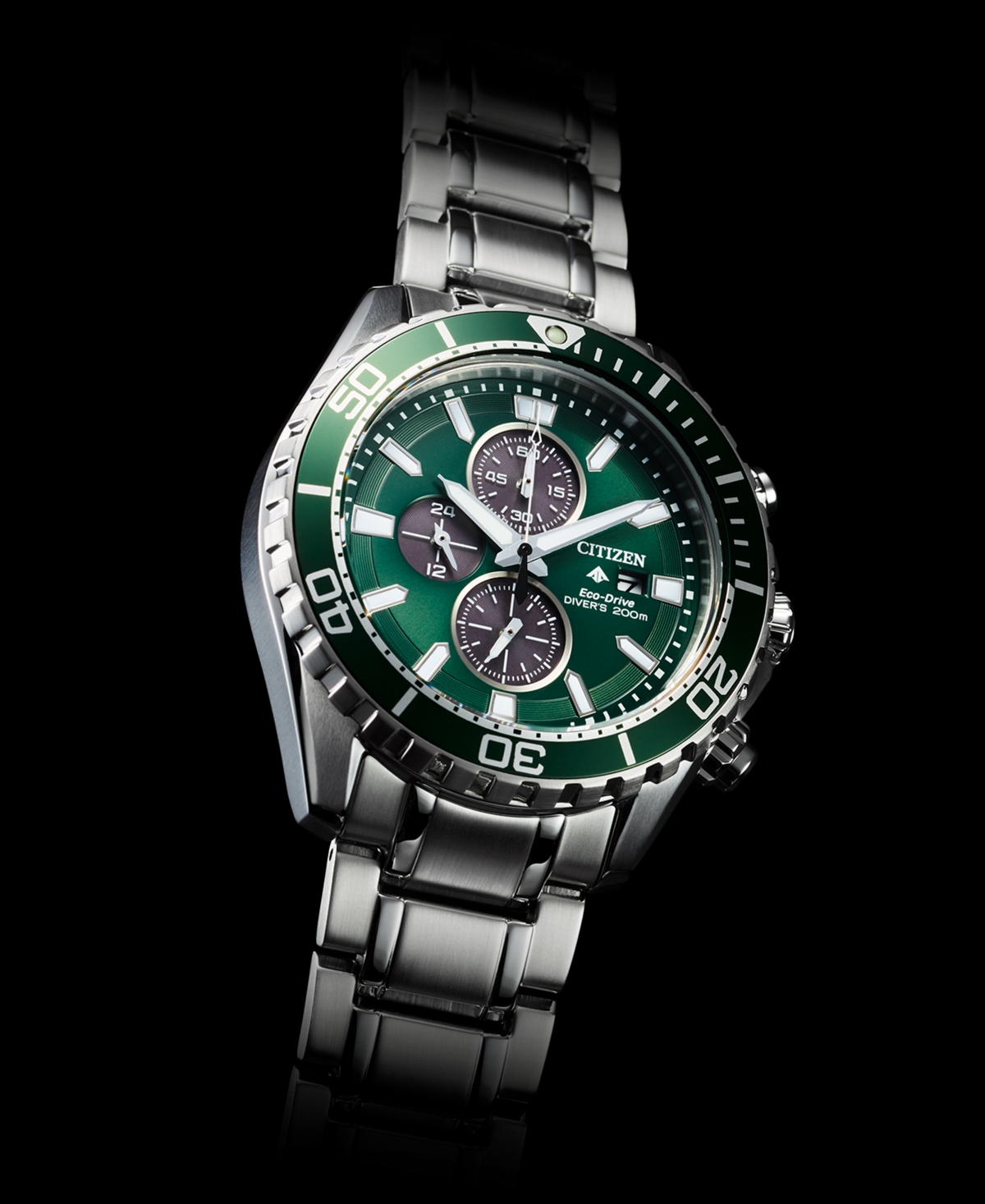 Citizen Eco-Drive Men's Chronograph Promaster Dive Stainless Steel Bracelet Watch 45mm - Silver-tone