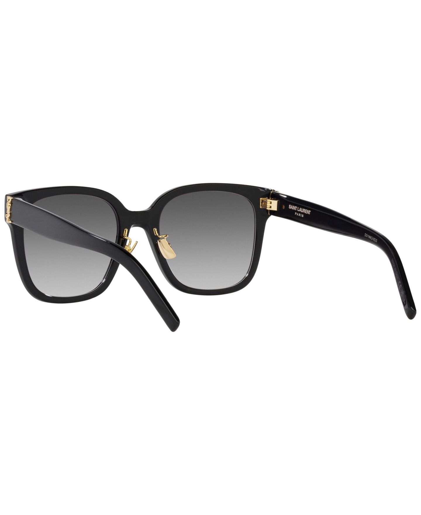 Женские солнцезащитные очки Saint Laurent Gradient Sunglasses, SL M105, цвет: Чёрный — фото 7