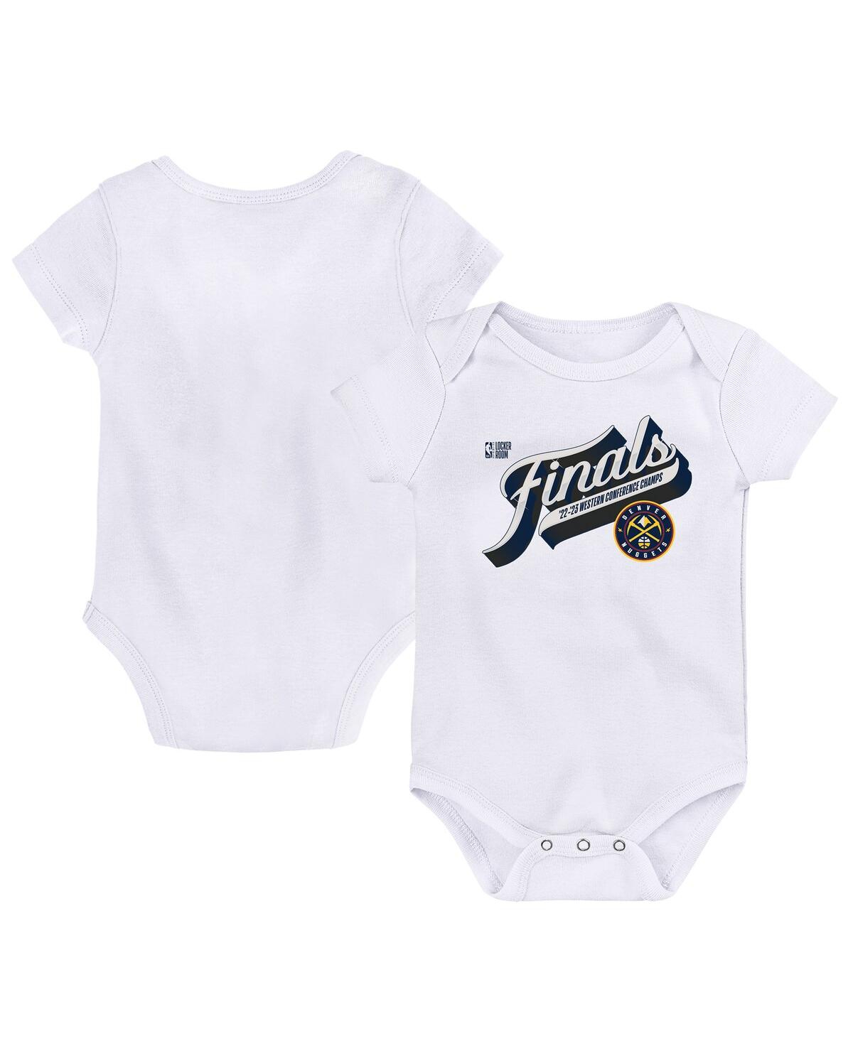 Fanatics Babies' Infant Boys And Girls  Branded White Denver Nuggets 2023 Western Conference Champions Locker