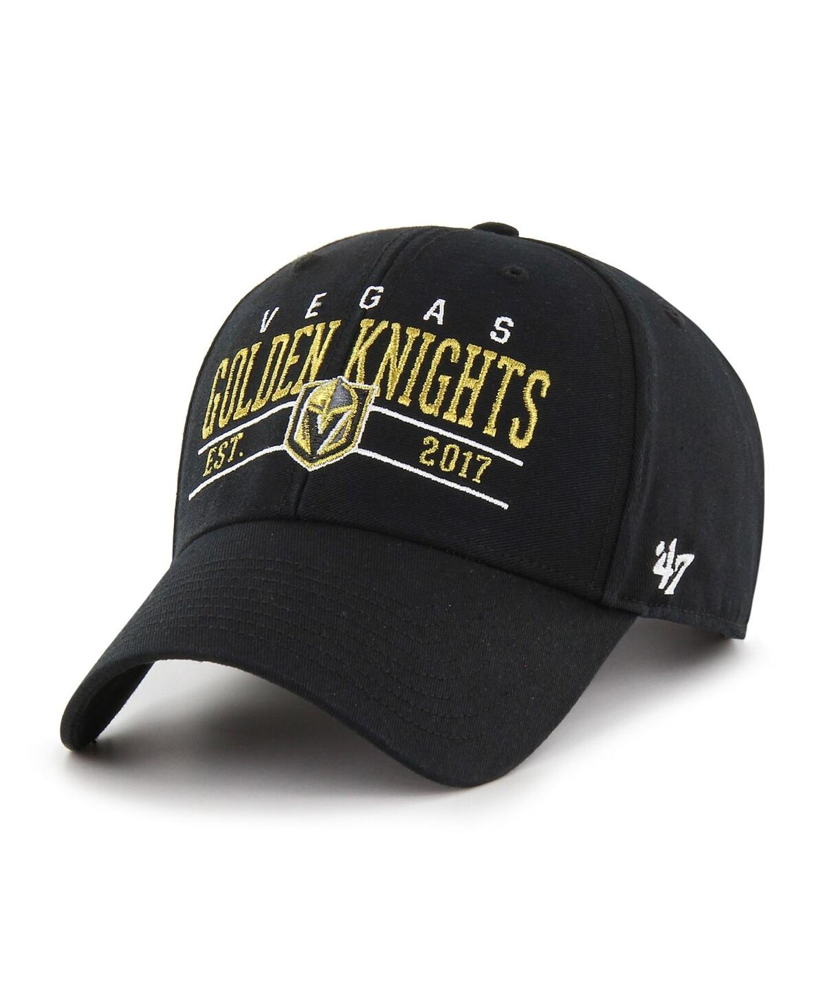 47 Brand Men's ' Black Vegas Golden Knights Centerline Mvp Adjustable Hat