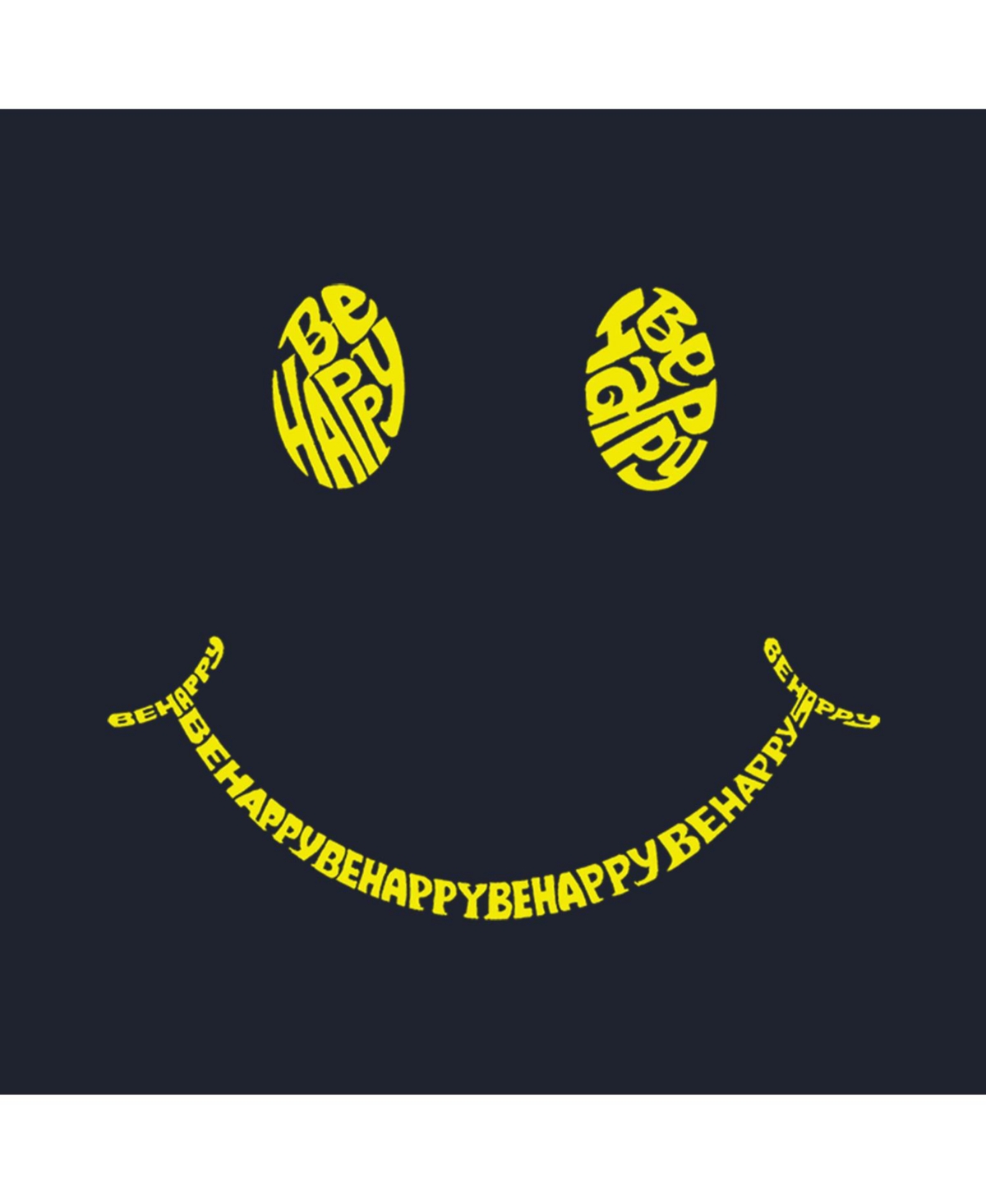 La Pop Art Boys Word Art Hooded Sweatshirt - Be Happy Smiley Face