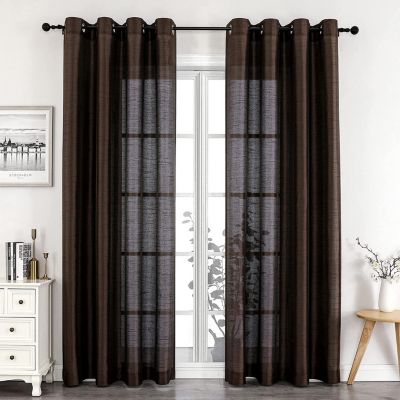 Artisan Lightweight Transparent Faux Silk Sheer Grommet Single Curtain Panel