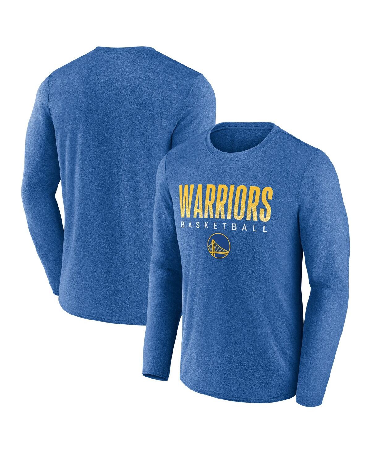 Men's FanaticsGolden State Warriors Where Legends Play Iconic Practice Long Sleeve T-shirt - Heathered Royal