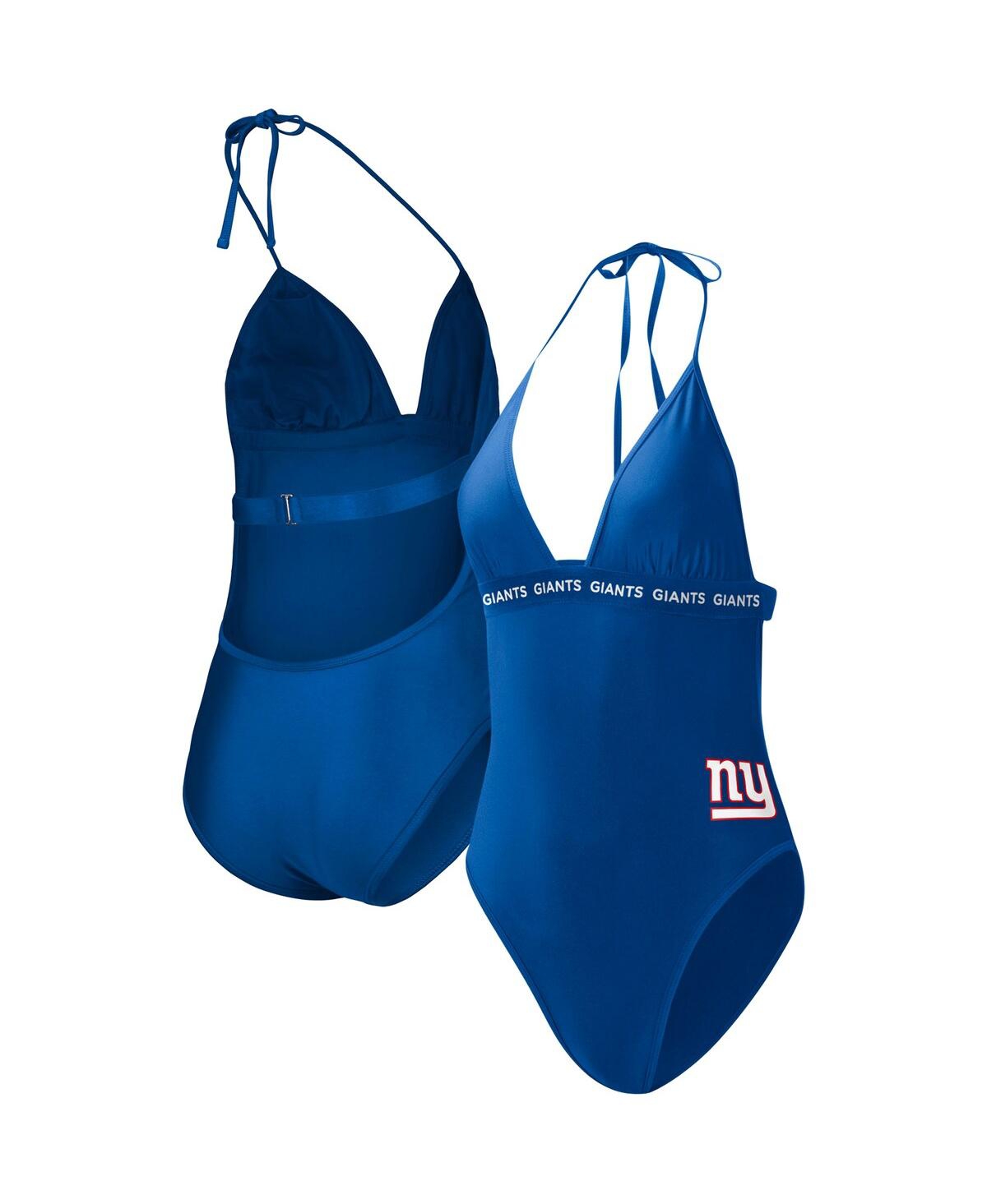 G-iii 4her By Carl Banks Royal New York Giants Full Count One-piece Swimsuit In Royal