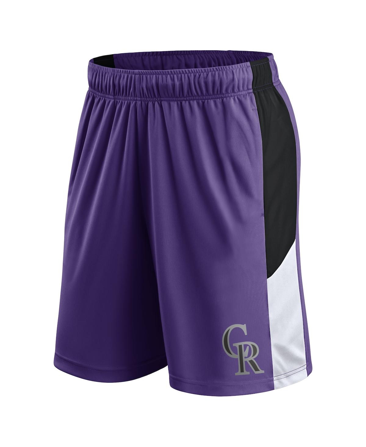 Shop Fanatics Men's  Purple Colorado Rockies Primary Logo Shorts