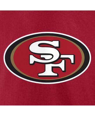 Men's Christian McCaffrey Scarlet San Francisco 49ers Player Icon Name and Number T-shirt