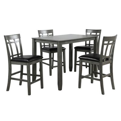 Simplie Fun Brand 5 Piece Vintage Rectangular Counter Height Bar Table ...