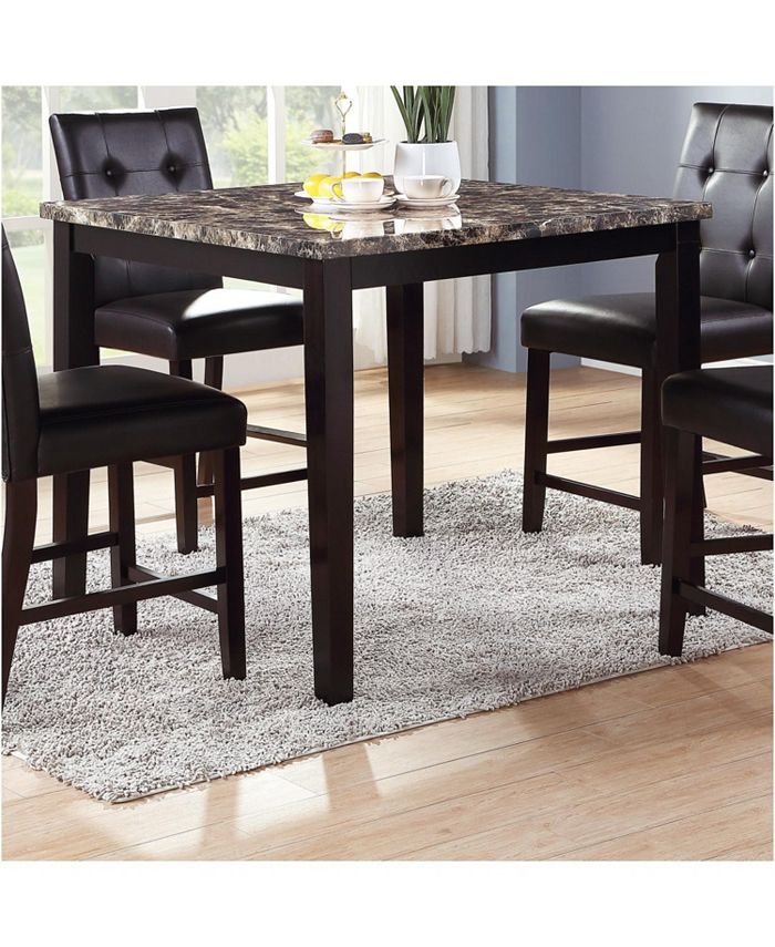 Simplie Fun Contemporary Counter Height Dining 5pc Set Table w 4x