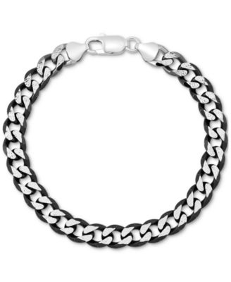 Italy cheapest Curb Link Chain Bracelet Sterling SIlver 8