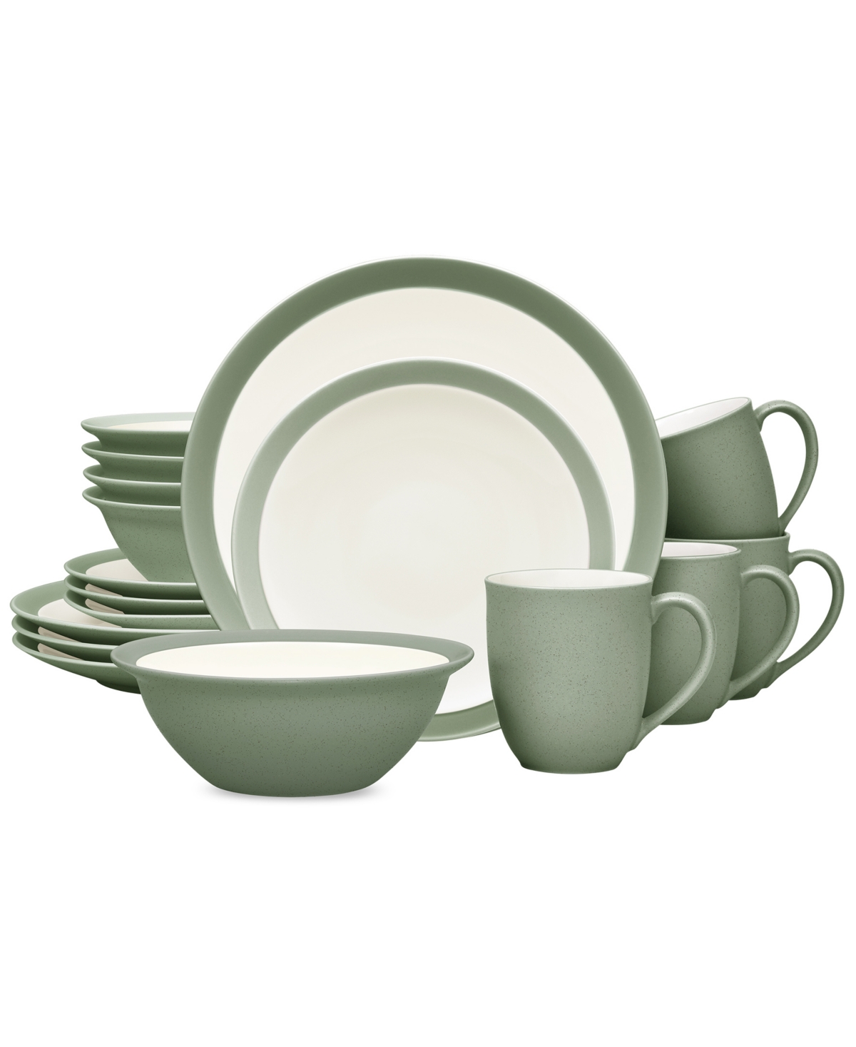 Noritake Colorwave Curve 16 Pc. Dinnerware Set, Service For 4 In Green