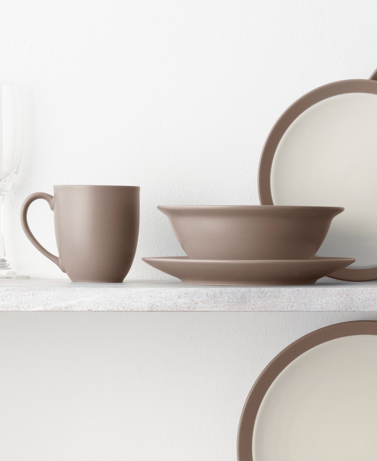 Noritake Colorwave Curve 16 Pc. Dinnerware Set, Service For 4 In Clay