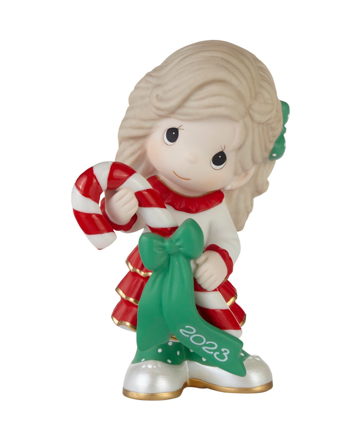 Precious Moments Sweet Christmas Wishes 2023 Dated Bisque Porcelain Figurine In Multicolored