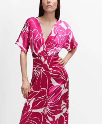 mango wrapped satin dress MANGO Wrapped Satin Dress