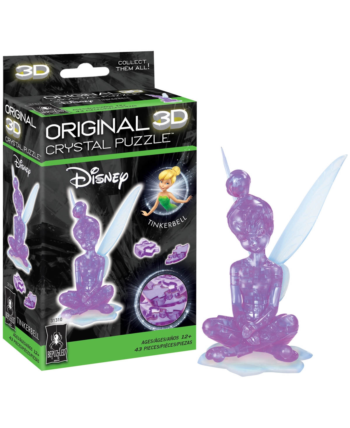 Shop University Games Bepuzzled 3d Crystal Puzzle Disney Tinker Bell, 43 Pieces In No Color