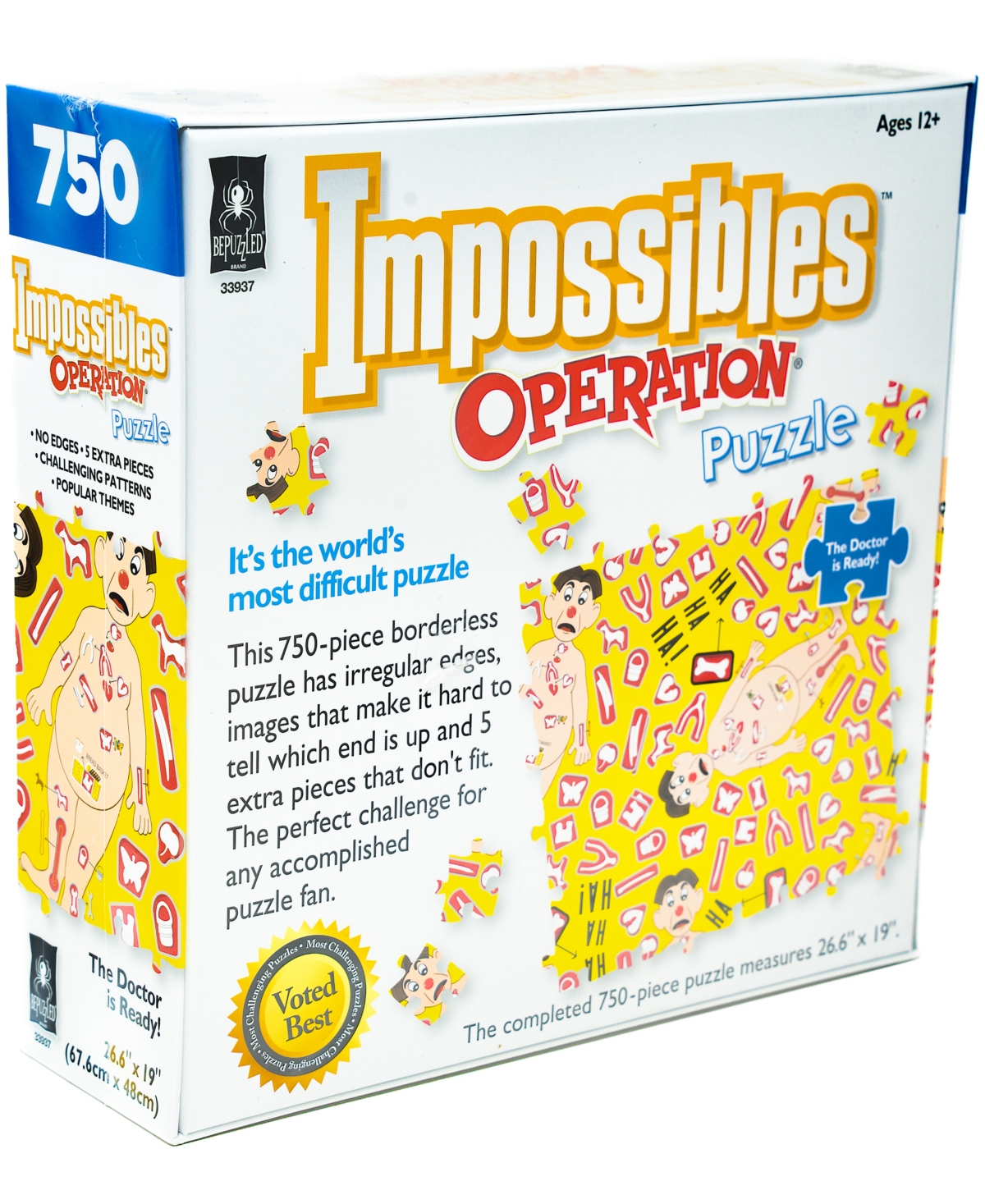 University Games Bepuzzled Impossibles Puzzle Hasbro Operation, 750 Pieces In No Color