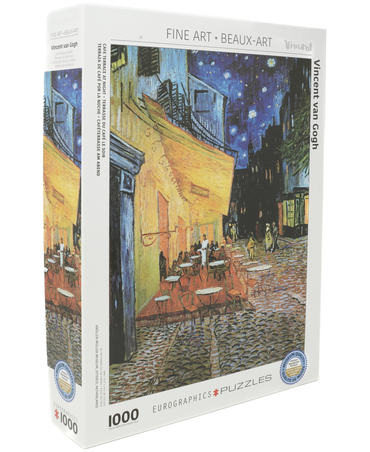 University Games Kids' Eurographics Incorporated Vincent Van Gogh Cafe Terrace At Night Jigsaw Puzzle, 1000 Pieces In No Color