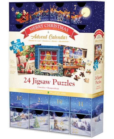 Детская игрушка Eurographics Merry Christmas 24 50-Piece Jigsaw Puzzles Advent Calendar, Ages 4+