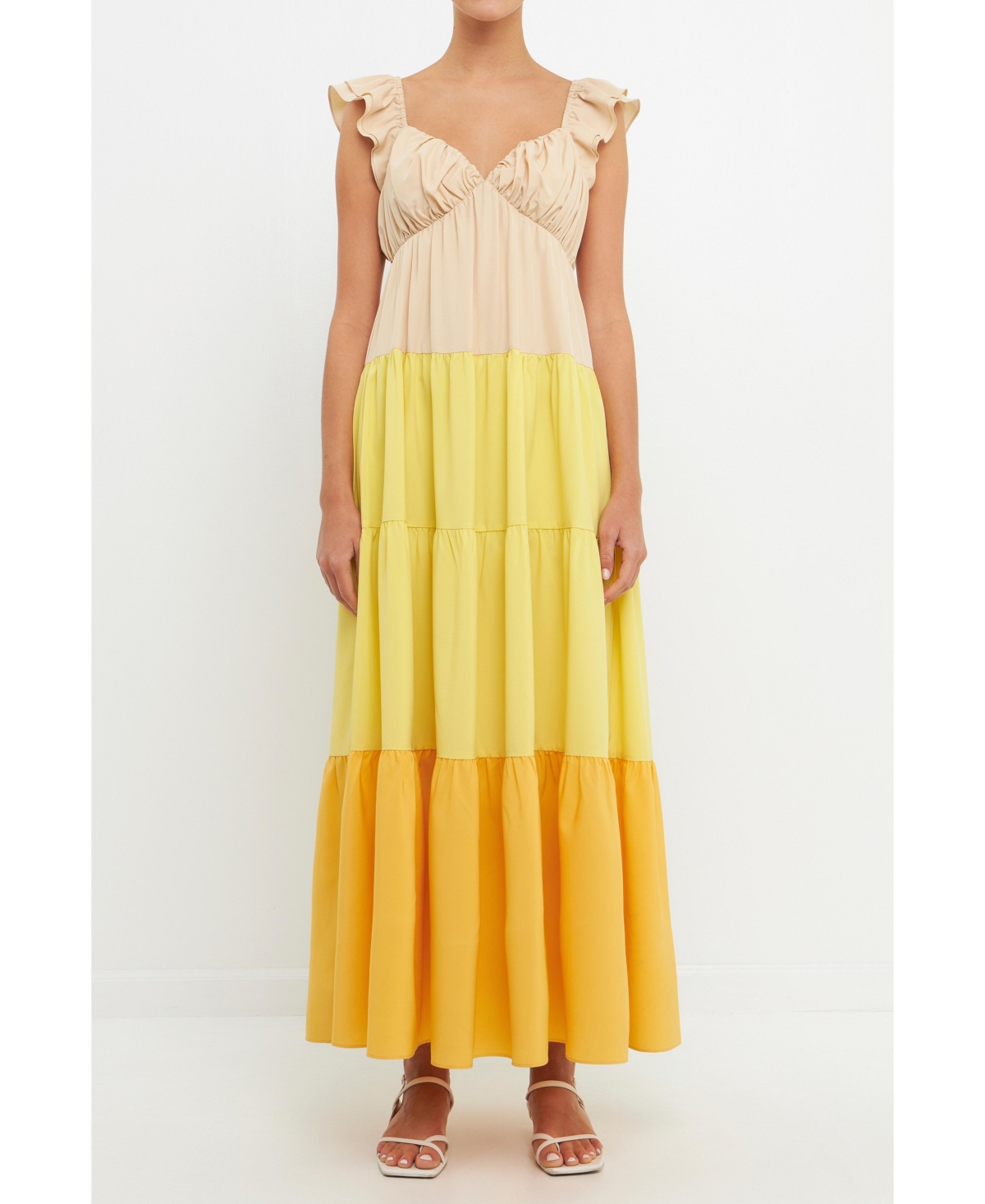 English factory colorblock maxi dress hotsell