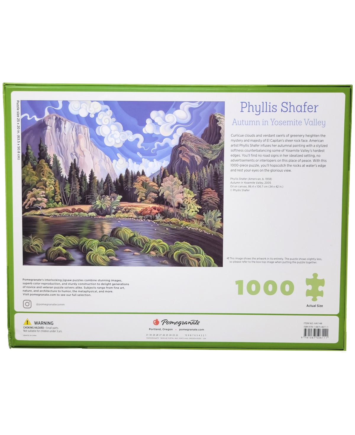 University Games Pomegranate Communications, Inc. Phyllis Shafer Autumn In Yosemite Valley Puzzle, 1000 Pieces In No Color