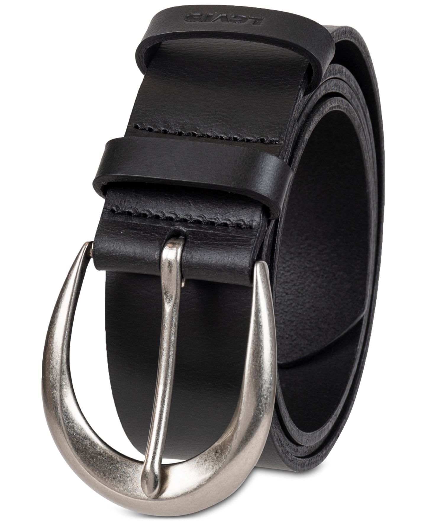 Женский ремень Levi's Sliding Loop Casual Leather Pant Belt, цвет: Чёрный — фото 2