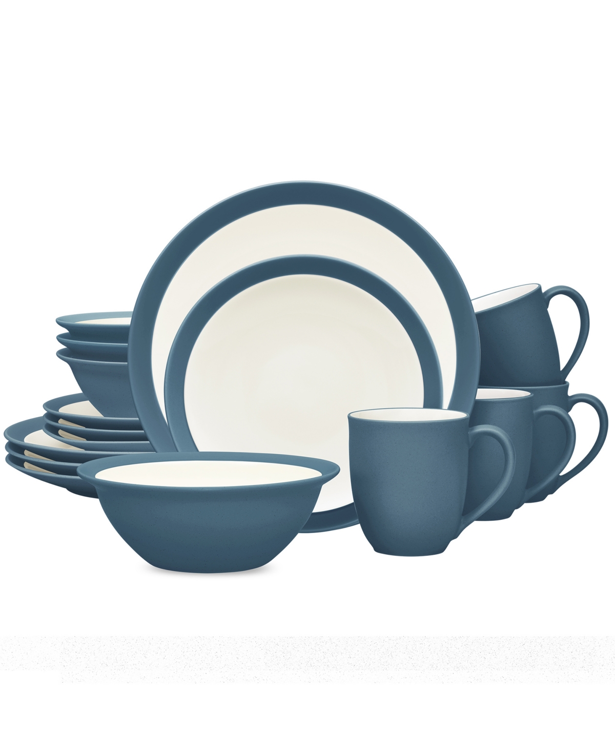 Noritake Colorwave Curve 16 Pc. Dinnerware Set, Service For 4 In Blue