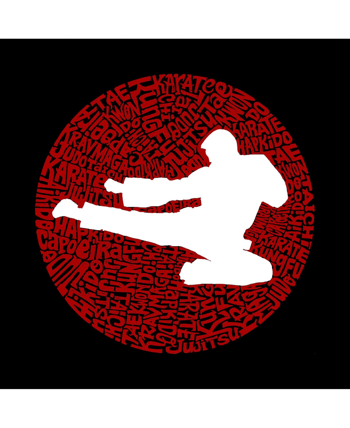 Big Boy's Word Art T-shirt -Types of Martial Arts