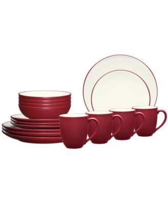 Colorwave Coupe 16 Pc. Dinnerware Set, Service for 4