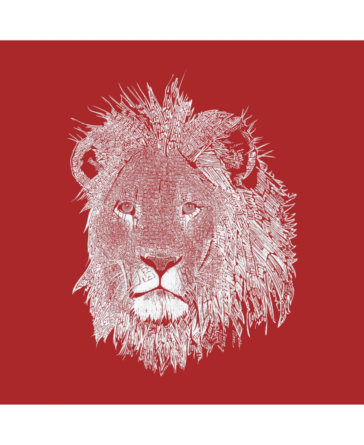 Big Boy's Word Art T-shirt - Lion