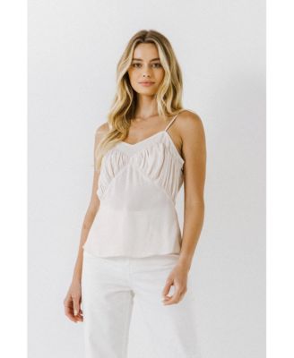 Women's Sheer Insertion Cami Top