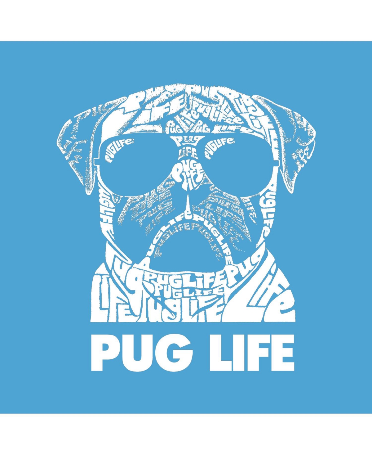 Big Girl's Word Art T-shirt - Pug Life