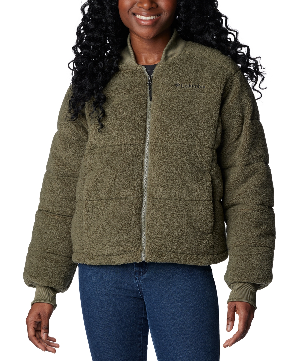 Columbia Women's Puffect Novelty Jacket In Stone Green