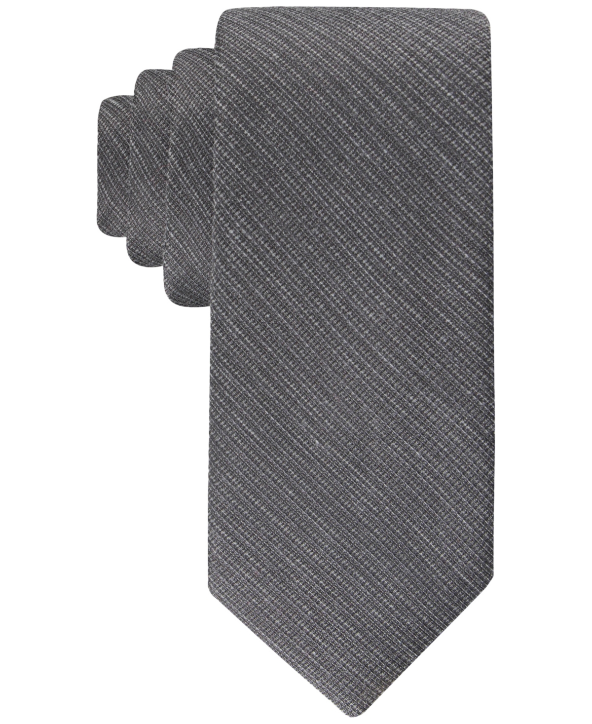 Calvin Klein Men's Seasonal Textured Solid Tie In Grey