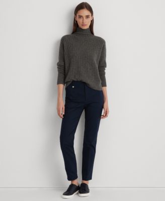 Petite Double-Faced Stretch Cotton Pants