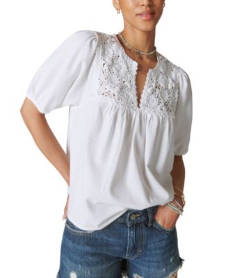 Lucky brand short sleeve tops online