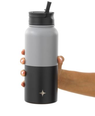 Water Bottle with Flip Lid, Sport Straw Lid, 32 oz