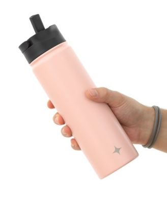 Water Bottle with Flip Lid, Sport Straw Lid, 22 oz
