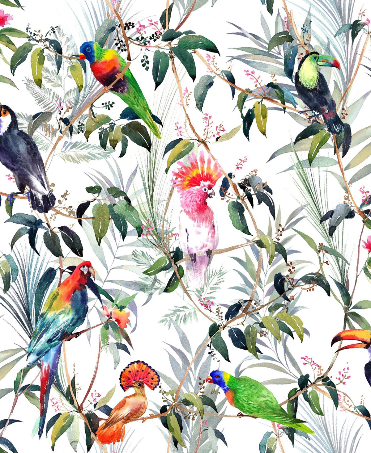 Shop Transform Tropical Peel And Stick Wallpaper In Multi