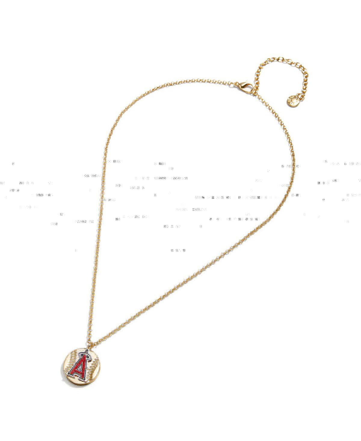 Shop Baublebar Women's  Los Angeles Angels Pendant Necklace In Gold-tone