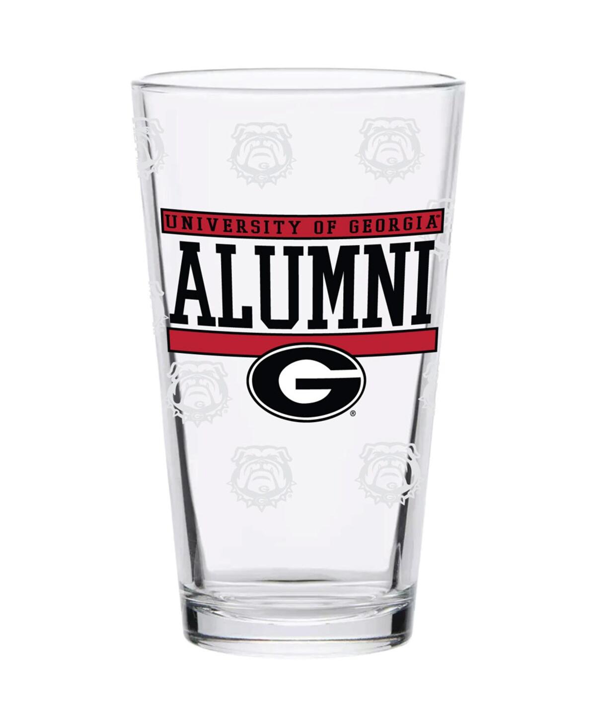 Indigo Falls Georgia Bulldogs 16 oz Repeat Alumni Pint Glass In Clear