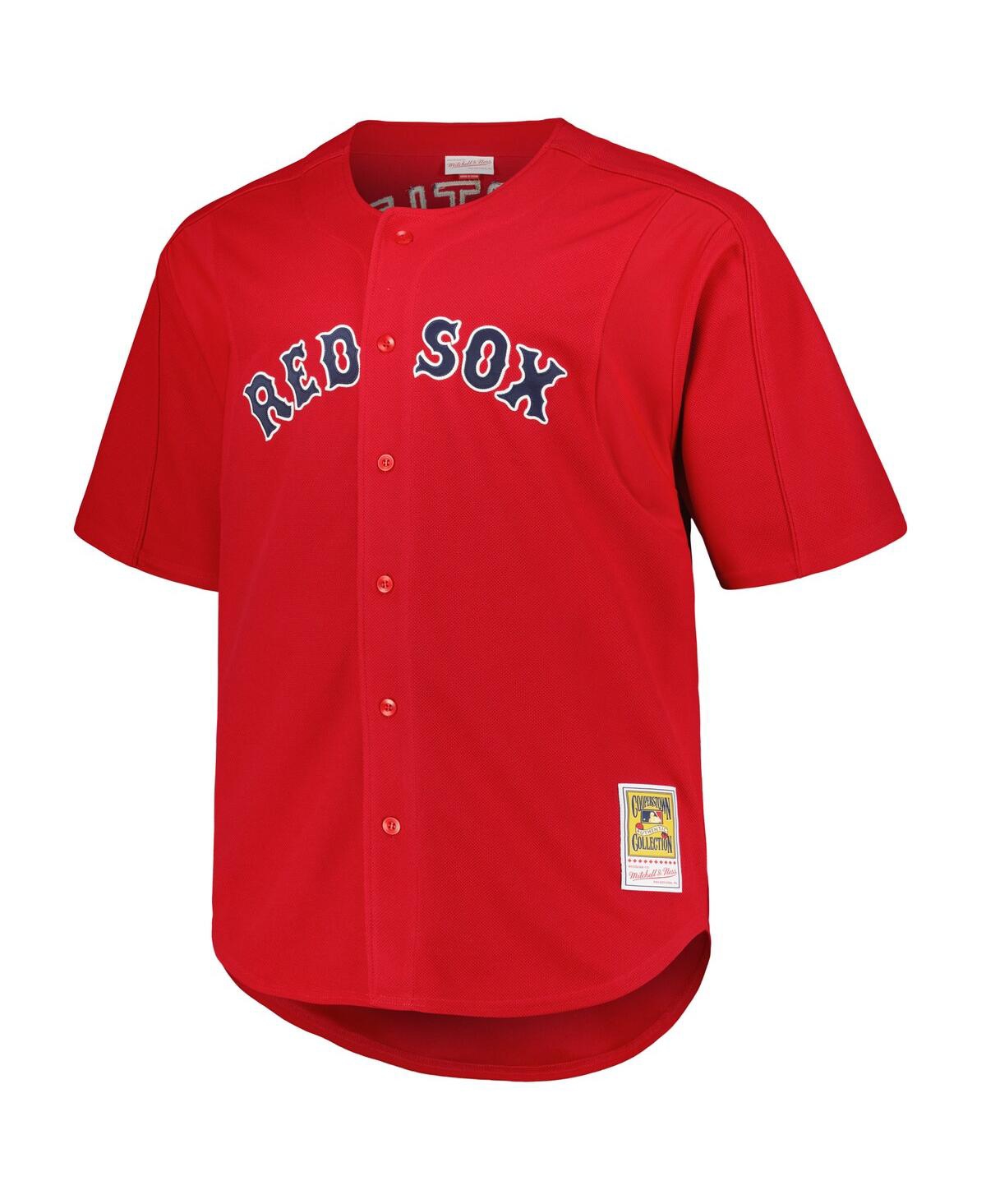 Men's Mitchell & Ness David OrtizBostonSox Big and Tall Cooperstown Collection Batting Practice Replica Jersey - Red