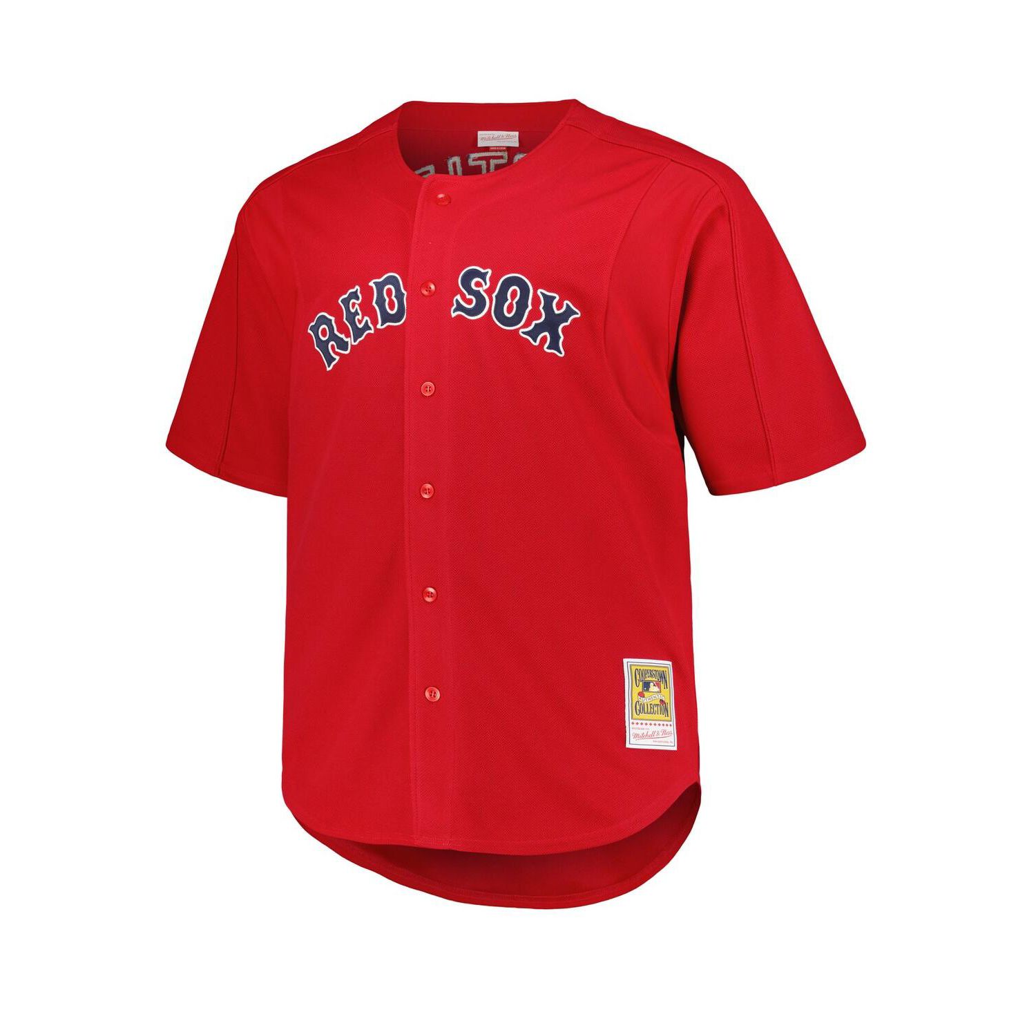 Men's David Ortiz Red Boston Red Sox Big and Tall Cooperstown Collection Batting Practice Replica Jersey