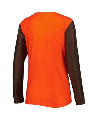 Women's Orange Cleveland Browns Holiday Ugly Pajama Set