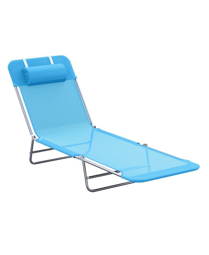 Outsunny Outdoor Folding Chaise Lounge Sun Recliner Beach Patio
