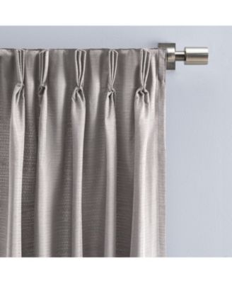 Grasscloth 2/Way Pinch Pleated w/Back Tabs Pair Curtain 100"W x 96"L