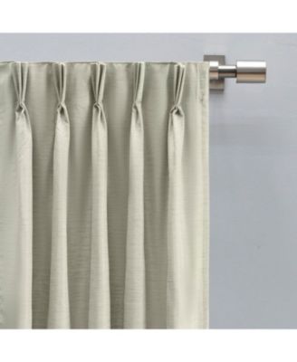 Grasscloth 2/Way Pinch Pleated w/Back Tabs Pair Curtain 100"W x 96"L