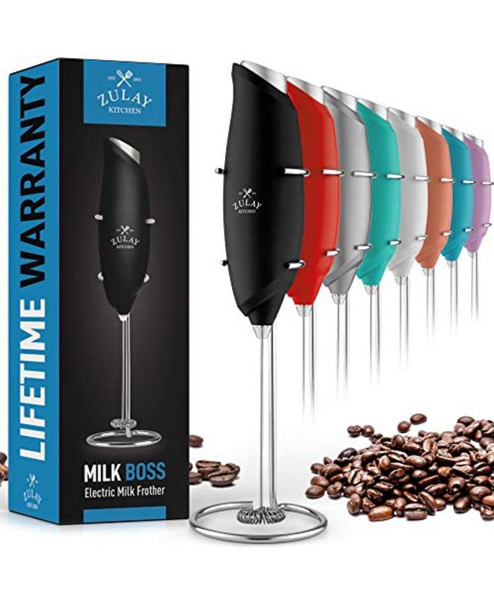 Zulay Kitchen Easy Use Frother Handheld Foam Maker - One Touch Milk Frother  - Macy's