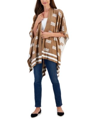 UGG® - Women's Graphic Logo-Print Ruana